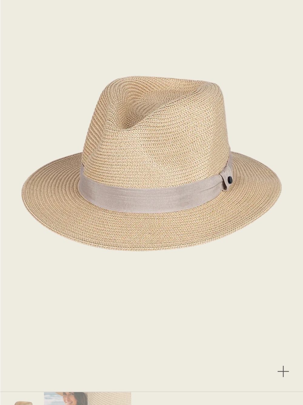 Unisex Straw Fedora Hat in Natural